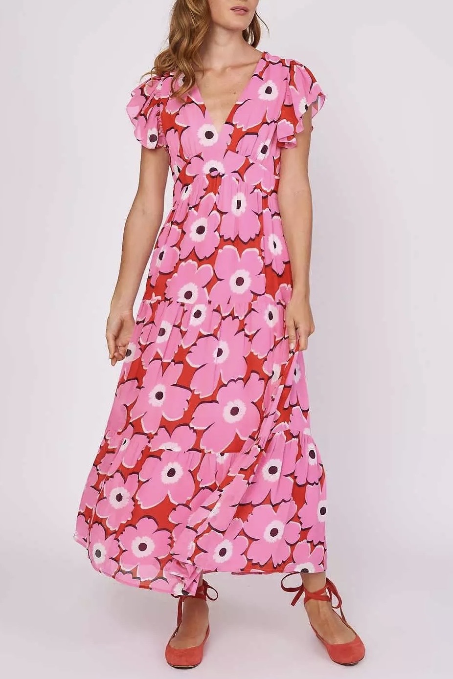 Derhy -Clemence Robe Longue Imprimée Fleurs - 3