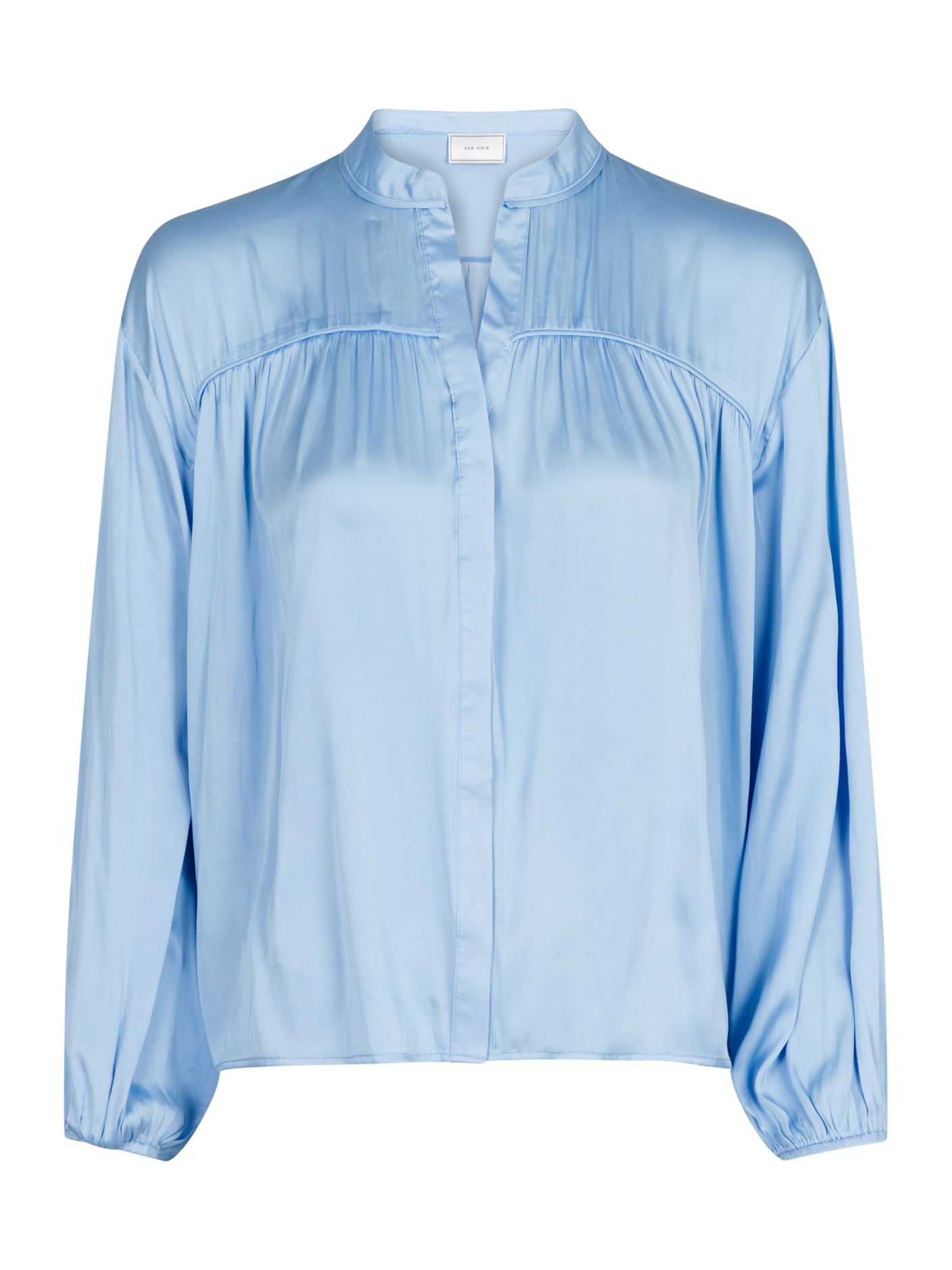 Neo Noir - Binnet Satin Blouse Light Blue - 4