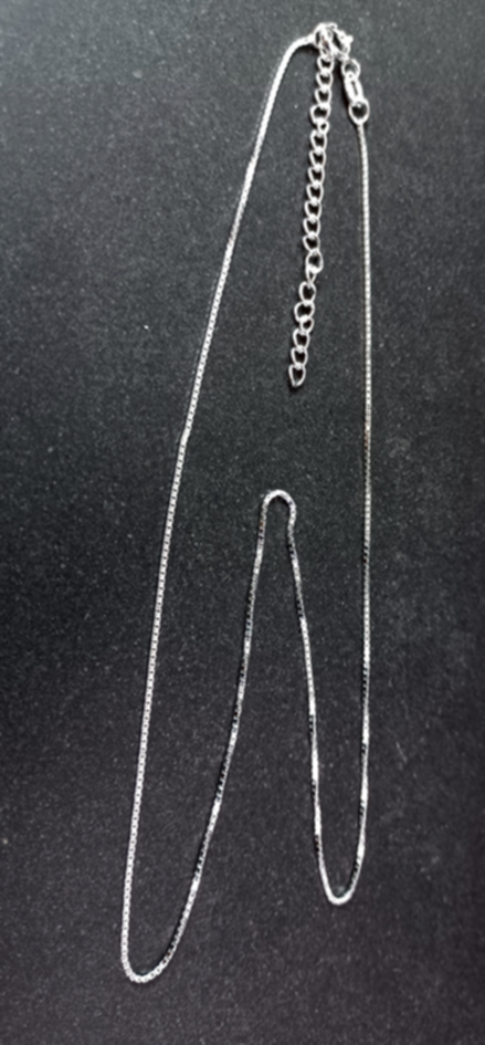 Venetiansk "Box" - Ställbar Kedja i Sterling Silver - 40cm