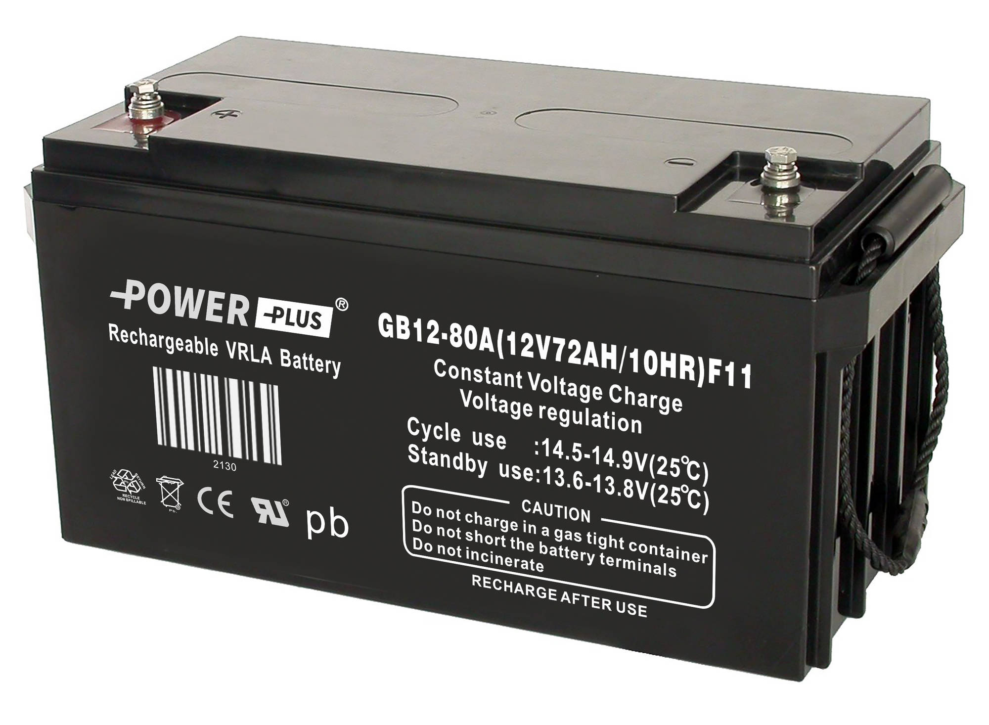 Power Plus Agm-batteri 12V 72Ah M6