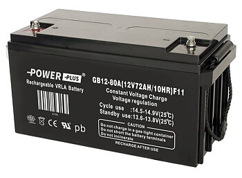 Power Plus Agm-batteri 12V 72Ah M6