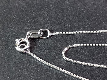 Venetiansk  "Box" - Kedja i Sterling Silver - 45cm