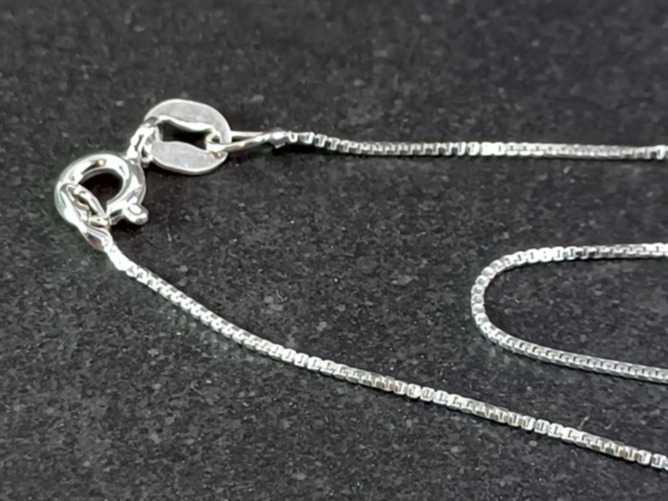 Venetiansk "Box" - Kedja i Sterling Silver - 50cm - 2
