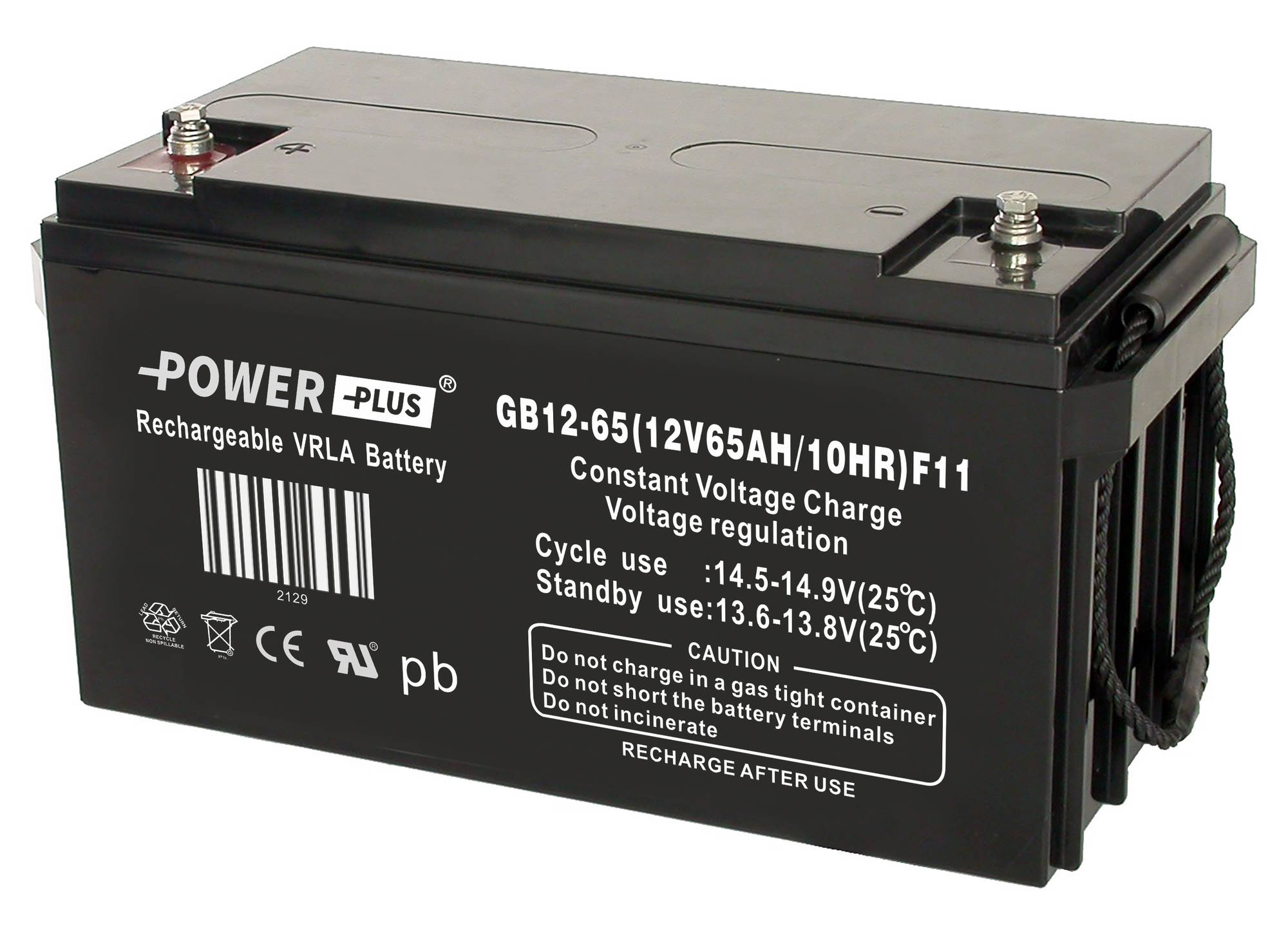 Power Plus Agm-batteri 12V 65Ah M6