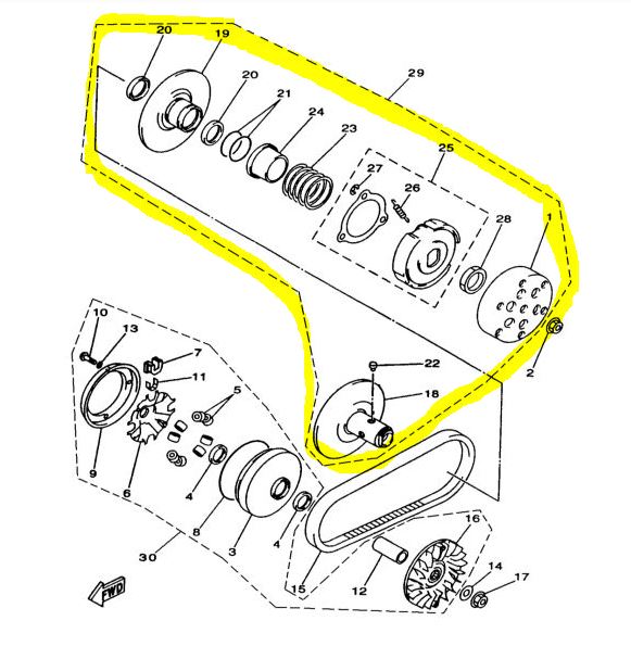 Variator Sekundär Linhai 260 & 300  - 3