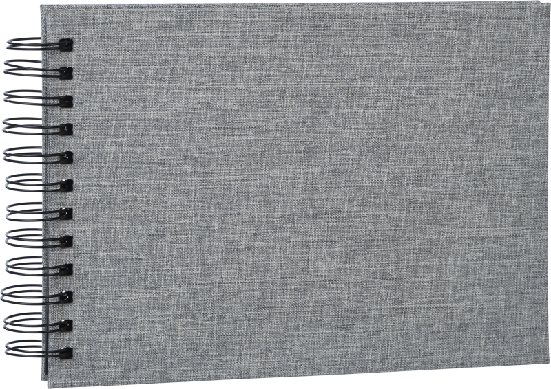 FOCUS  Base Line Canvas Wire-O 23x17 Grey w. black sheets