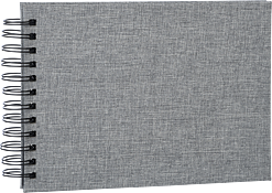 FOCUS  Base Line Canvas Wire-O 23x17 Grey w. black sheets