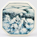 ヘルヤ・リウッコ・スンドストロム Finnair 社  冬の陶板  (15cm)  1995年 (3)