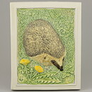 Staffan Johnson (Province Animals 1980s) White Wall Plaque with Hedgehog Motif 20 cm