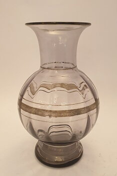 Grey purple glass vase optic 