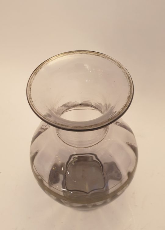 Grålila glasvas optikblåst - 2