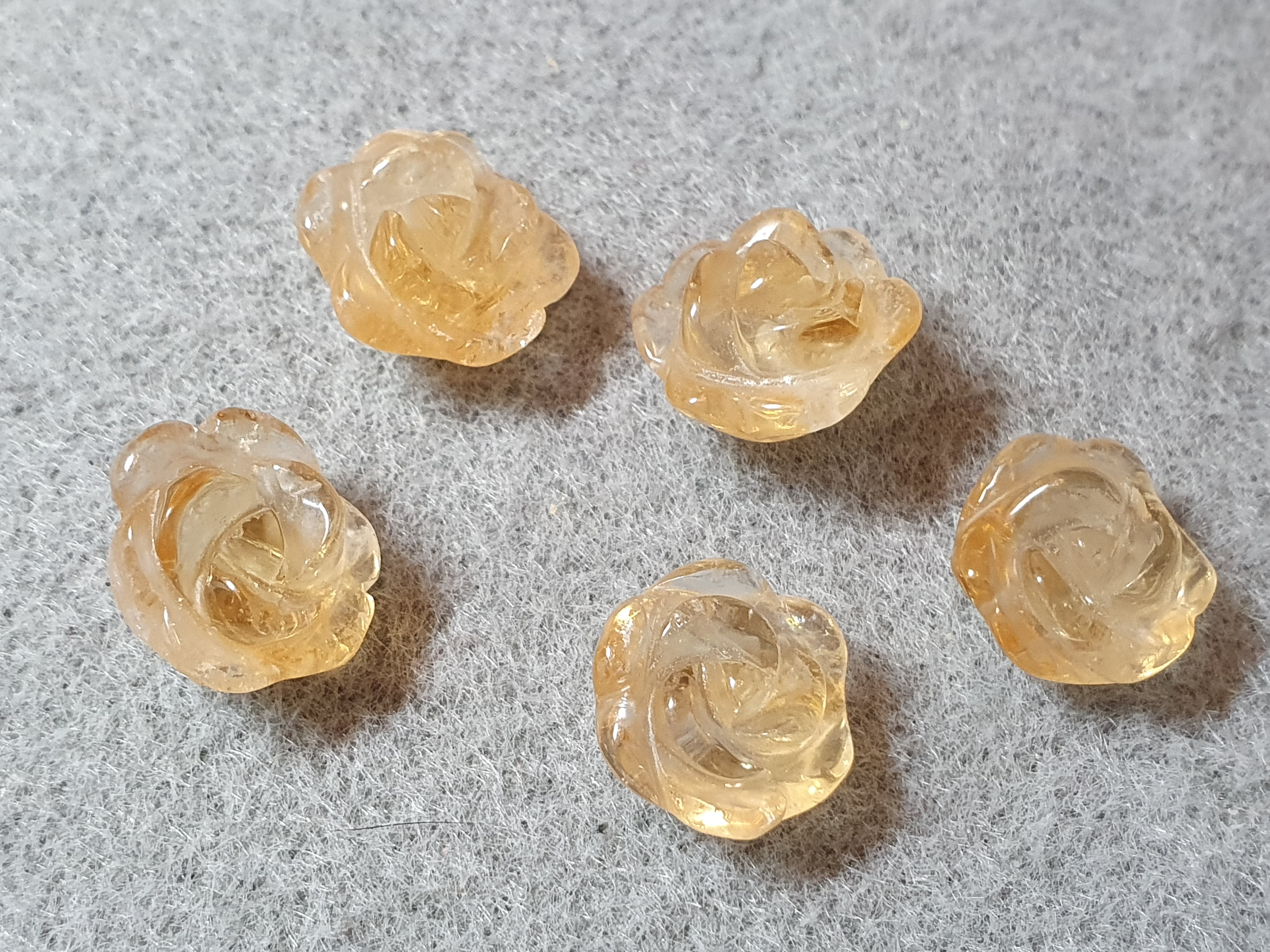 Citrin ros ca. 12,5-13mm 5st/fp Pris/fp ( 0,6 ) - 3