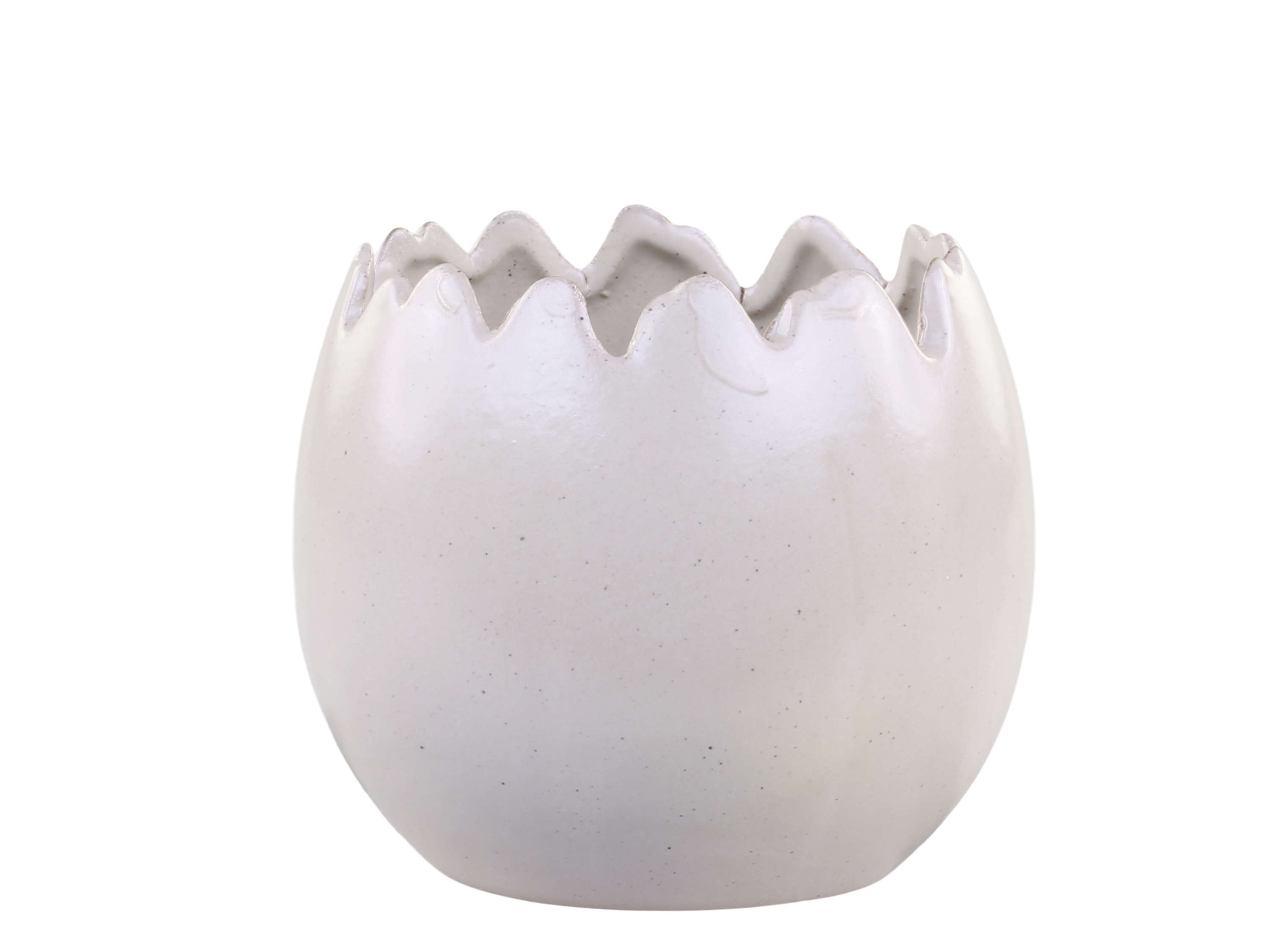 Kruka Äggskal - Kruka - Ägg - Porslin - Latte - 10x8,5 cm - 5