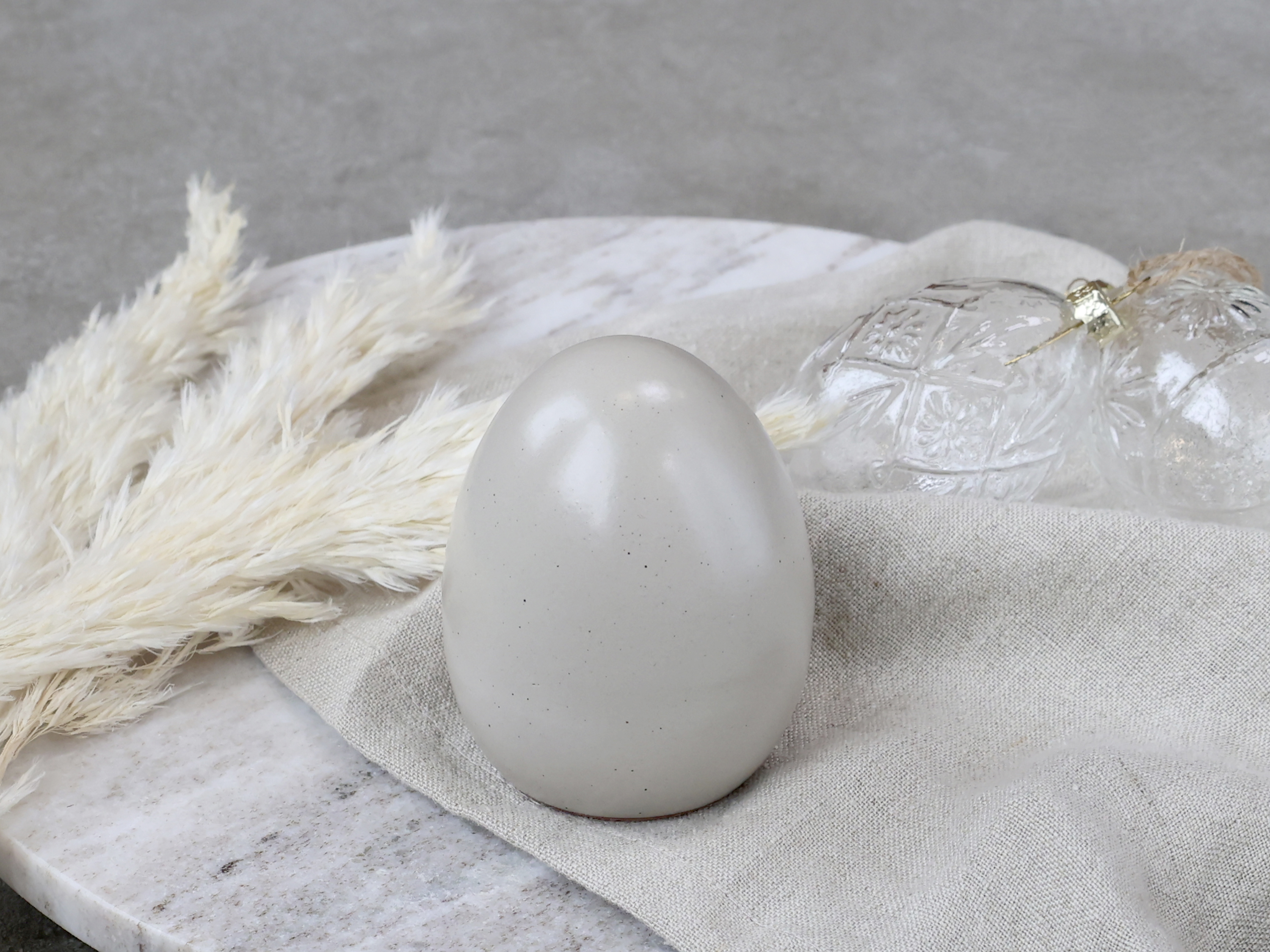 Ägg - Porslin - Latte - 8x6,5 cm - 3