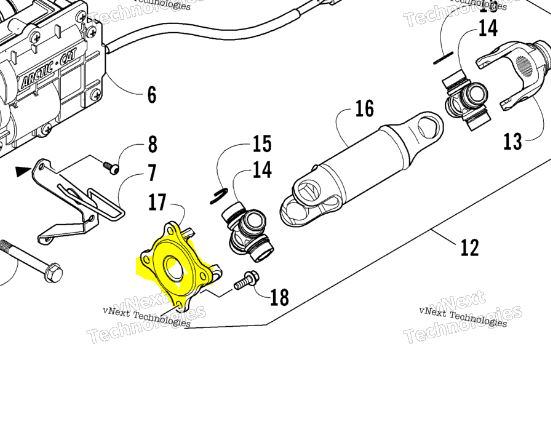 Flange Bakre Arctic Cat 1000 (1402-689) - 2