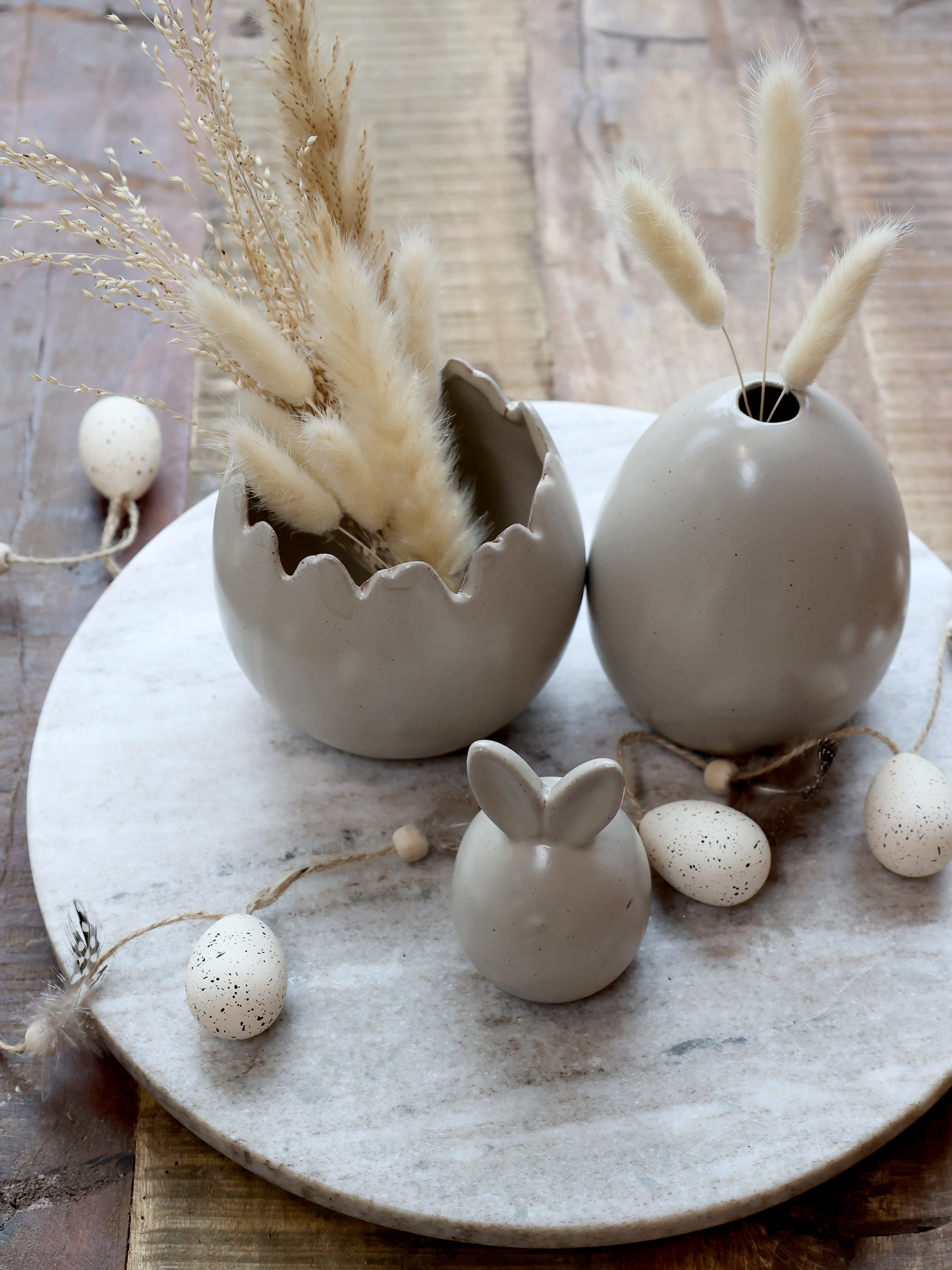 Kanin - Porslin - Latte - 9x5 cm - 5