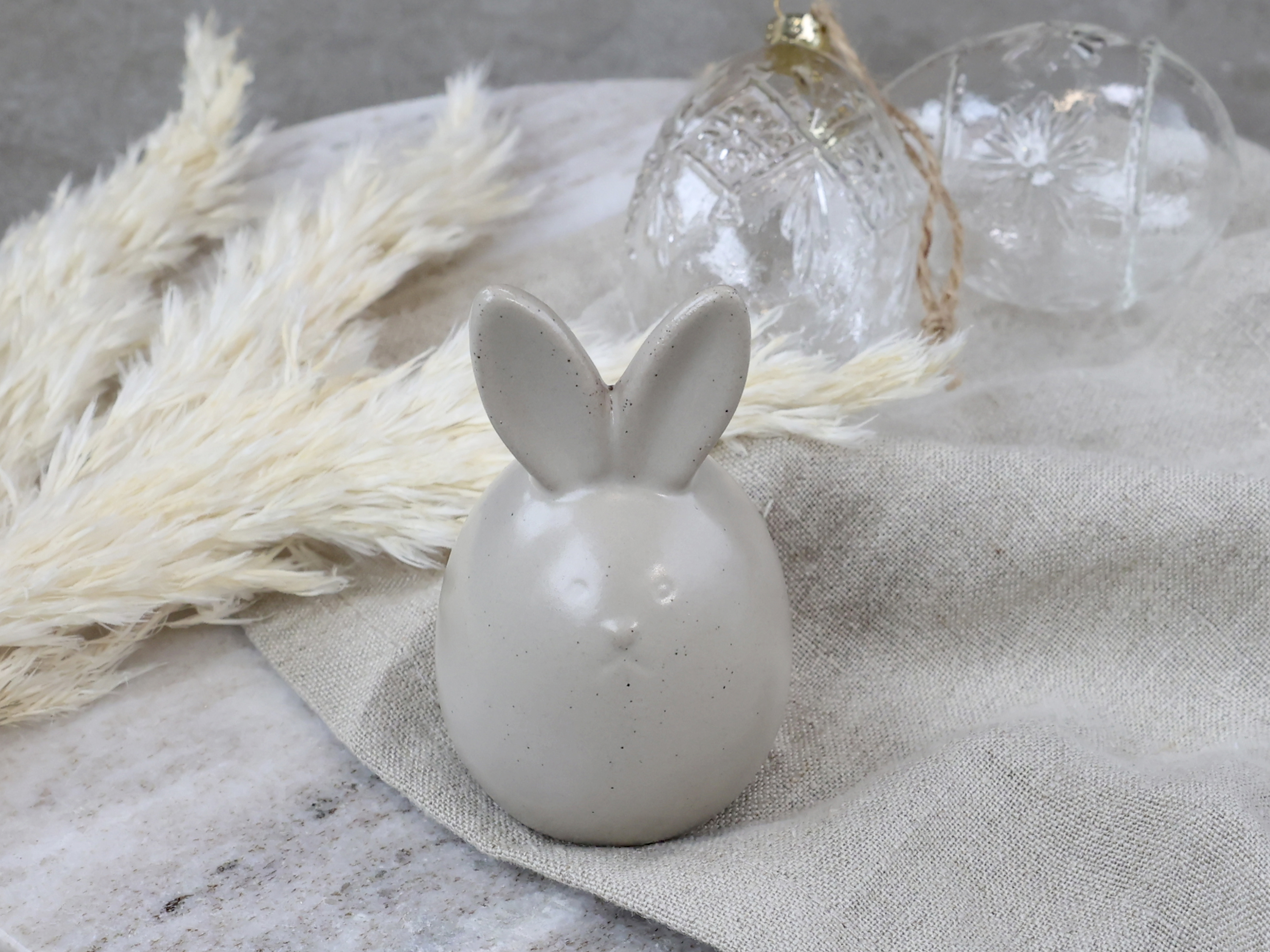 Kanin - Porslin - Latte - 9x5 cm - 4