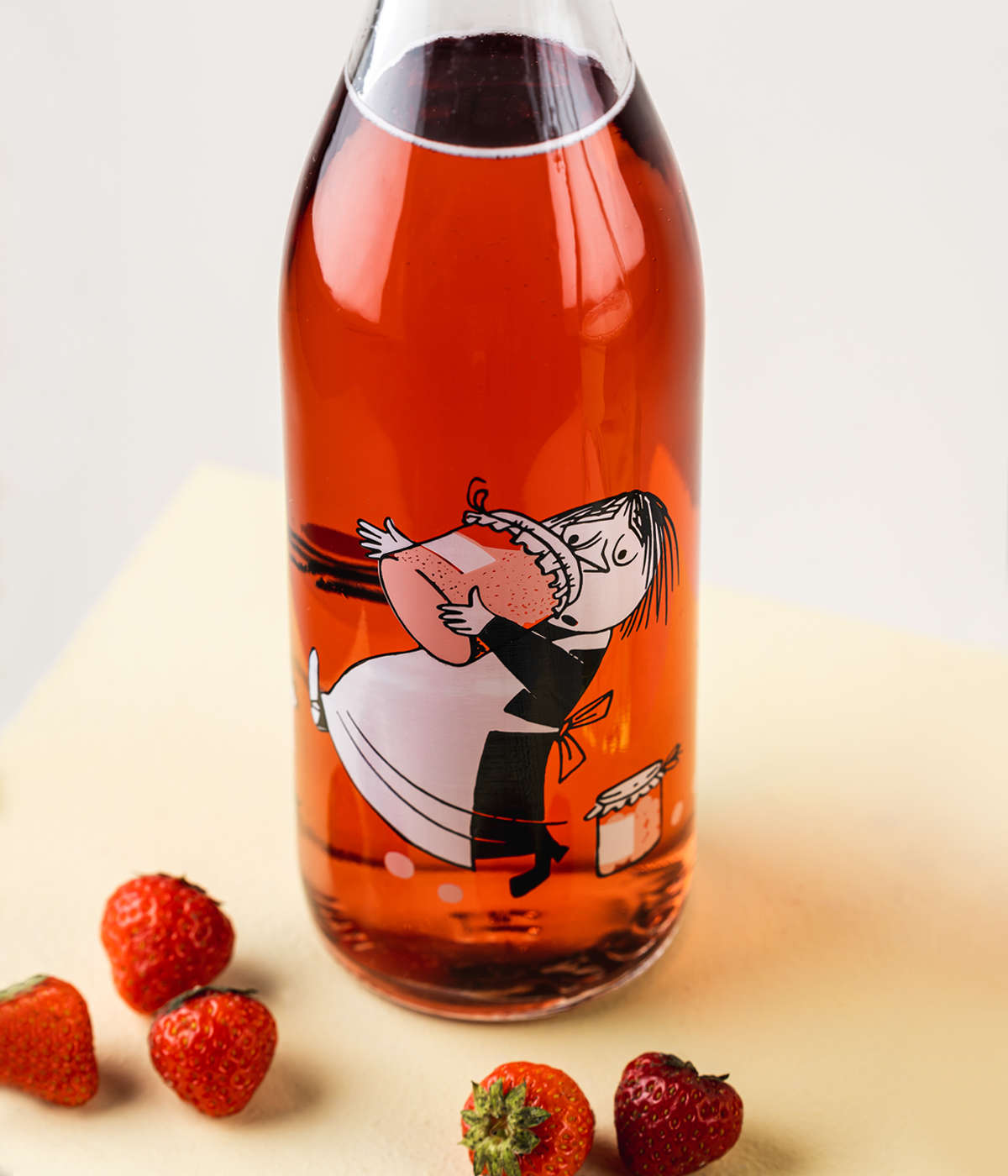 Mumin Glasflaska med patentkork 0,5 l - Marmelad - 3