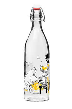 Mumin Glasflaska med patentkork 1 L - Frukter
