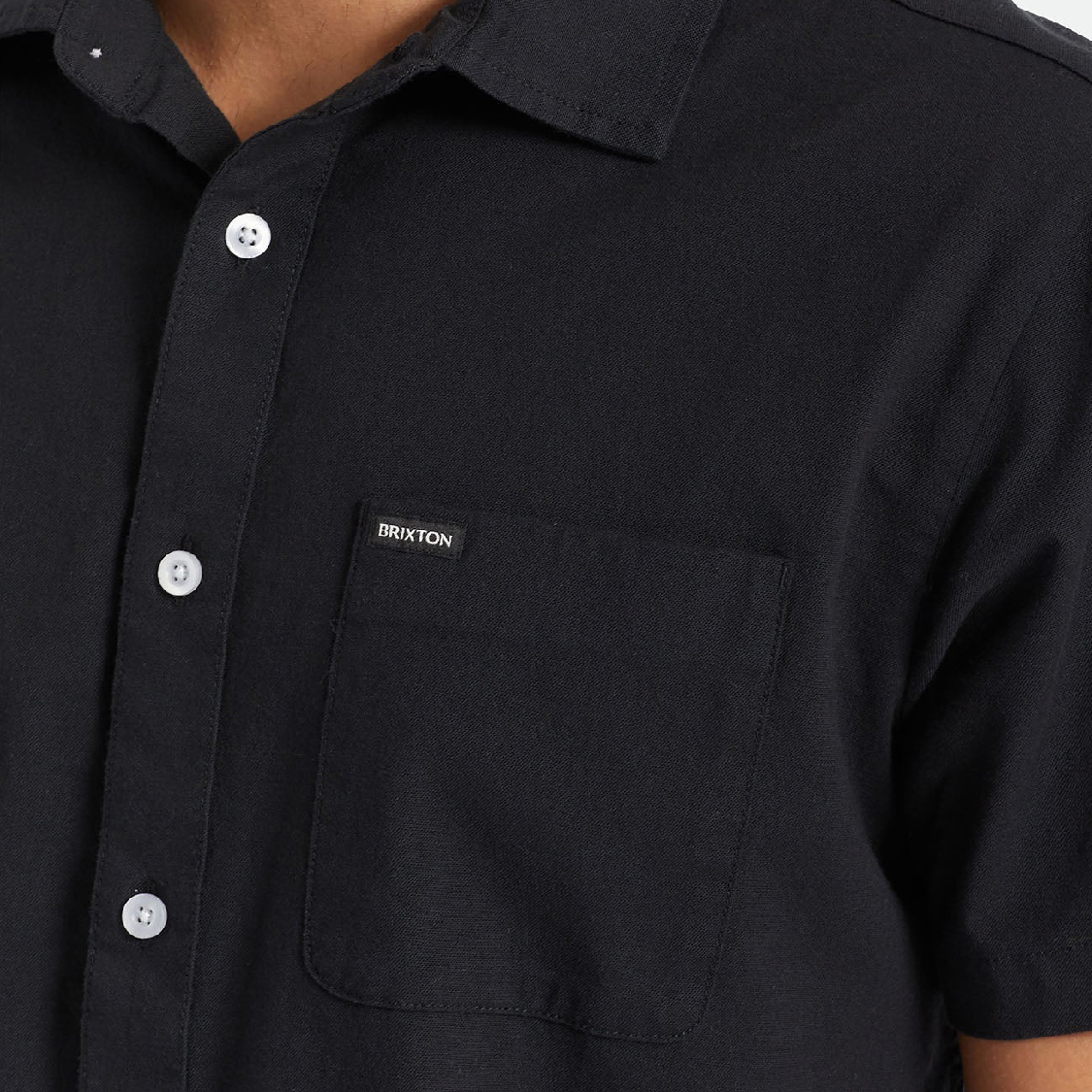 Brixton - Charter Oxford S/S WVN Black - 5