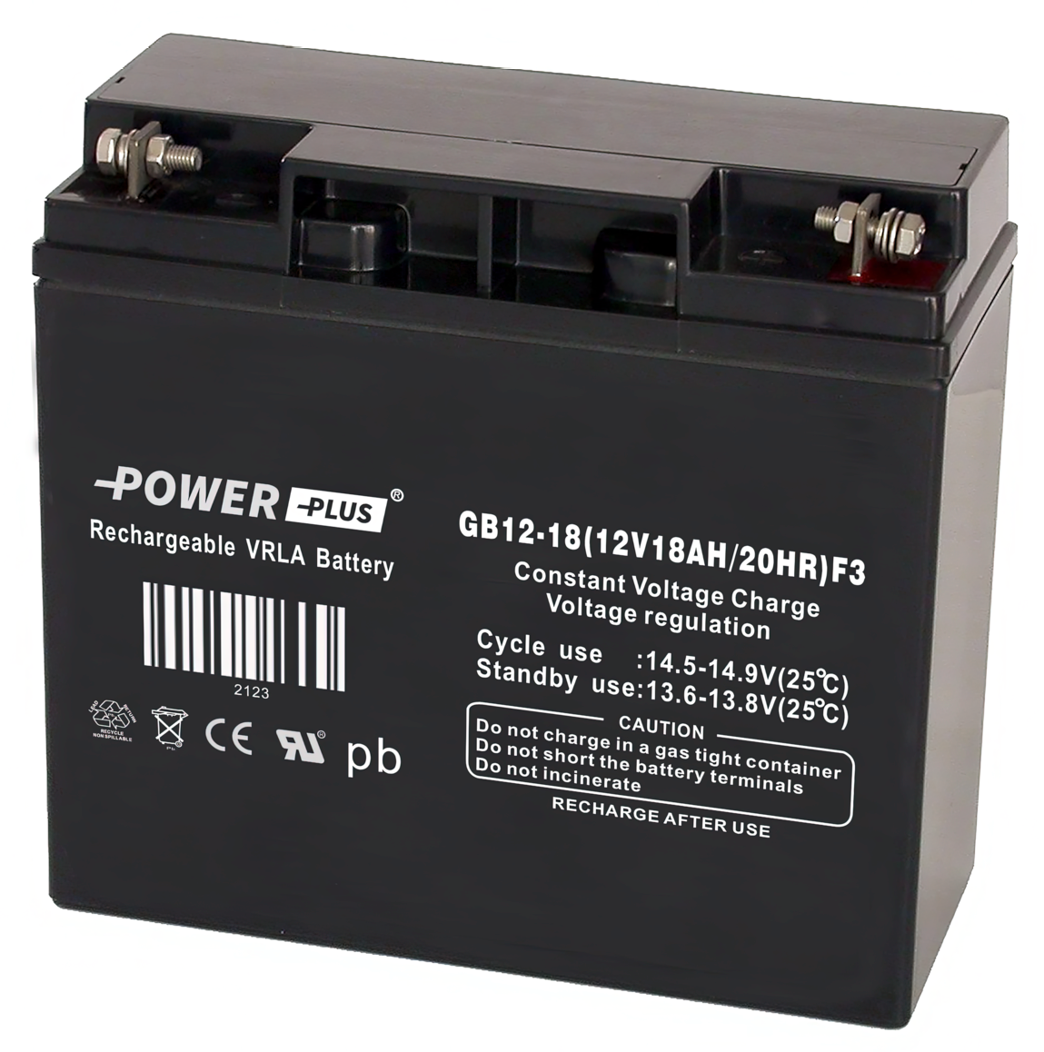 Power Plus Agm-batteri 12V 18 Ah