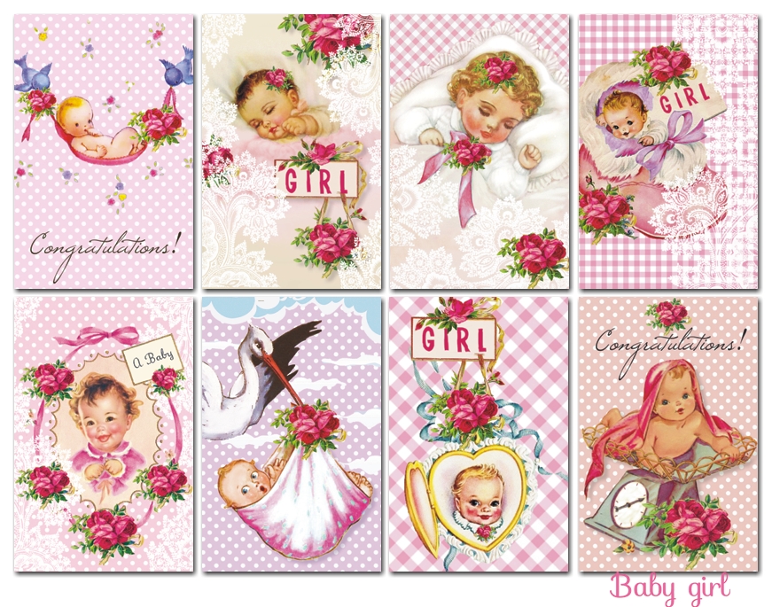Decorer set Bilder -Baby girl - 2