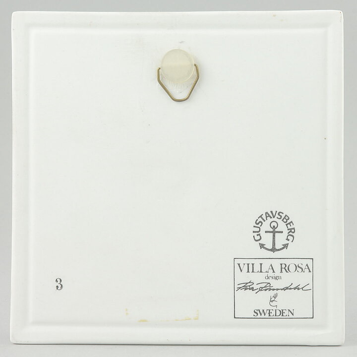 Pia Rönndahl (Villa Rosa 1985) Wall Plaque with Cake Motif 12 cm