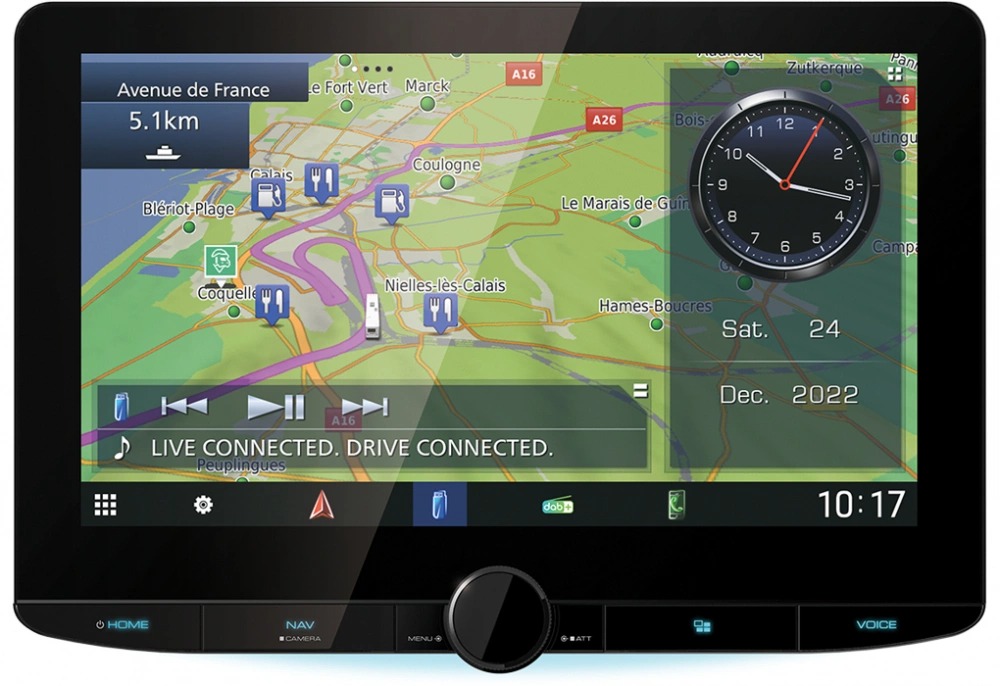 Kenwood DNR992RVS, bilstereo med navigation, DAB+, Apple CarPlay och