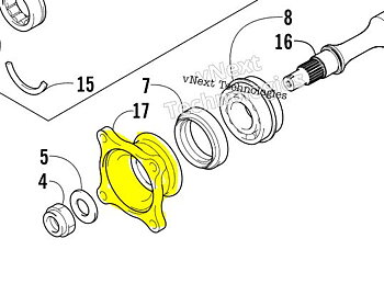 Flange Output Bakre Arctic Cat (0819-005)