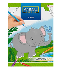 Animal World Colouring book, Målarbok 96 sidor