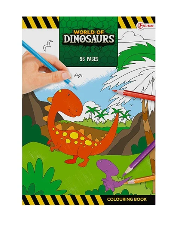 World of Dinosoaurs Colouring book, Värityskirja 96 sivuja