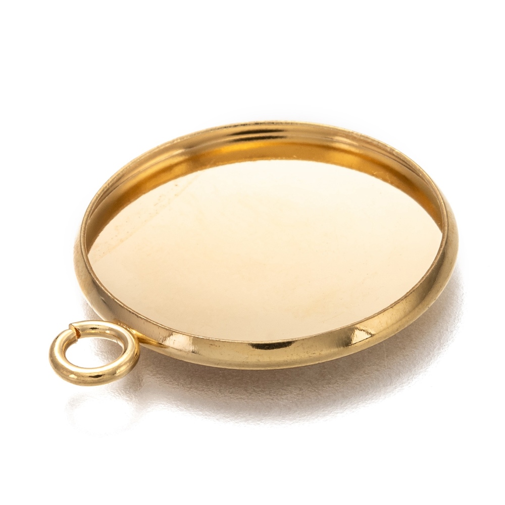 Cabochonfäste 18K rostfritt stål - 2