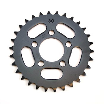Ketjupyörä takana. 30 hammasta. Leleu 100 mm Musta