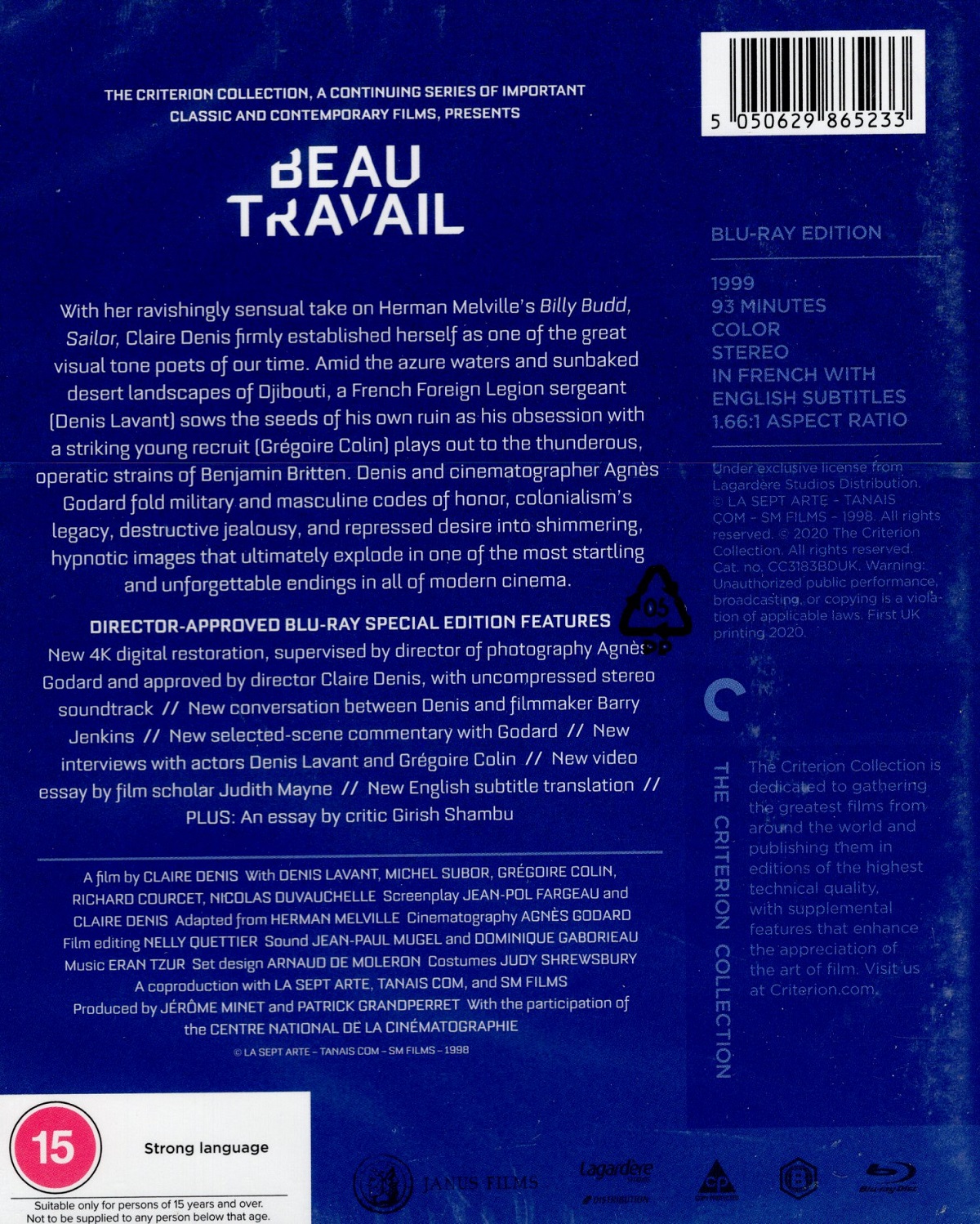 Beau Travail (Criterion Collection) (ej svensk text) (Blu-ray) - 2