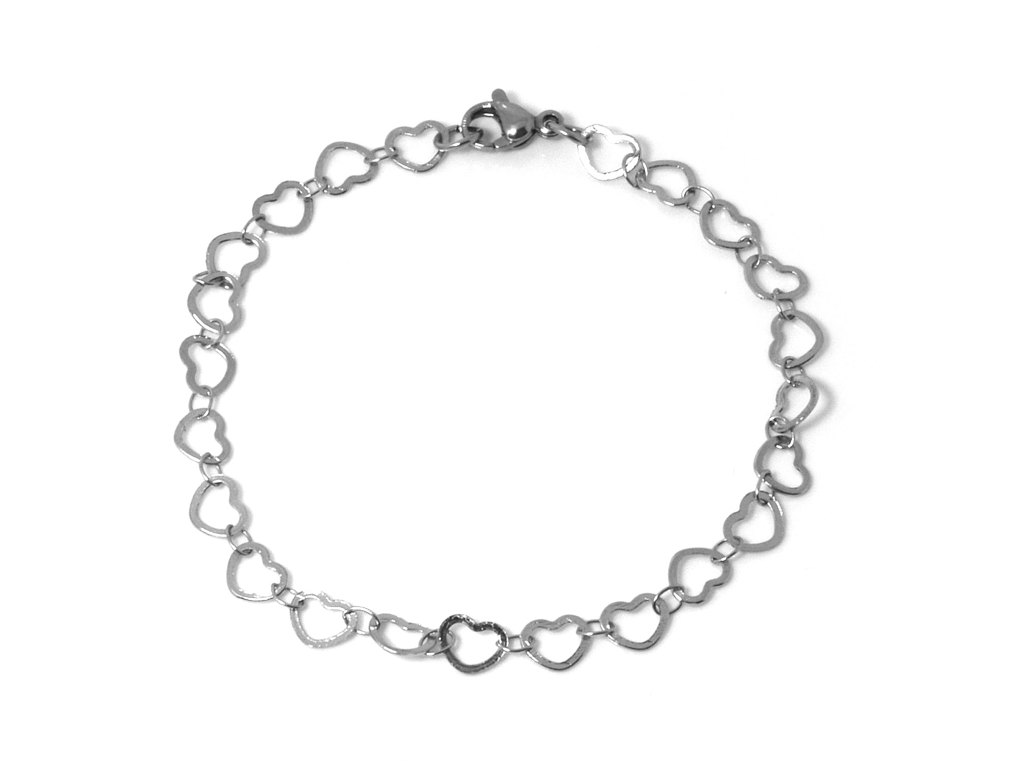Hjärta Armband i Rostfritt Stål, Hjärtan Accessoar, Kärlek Smycke