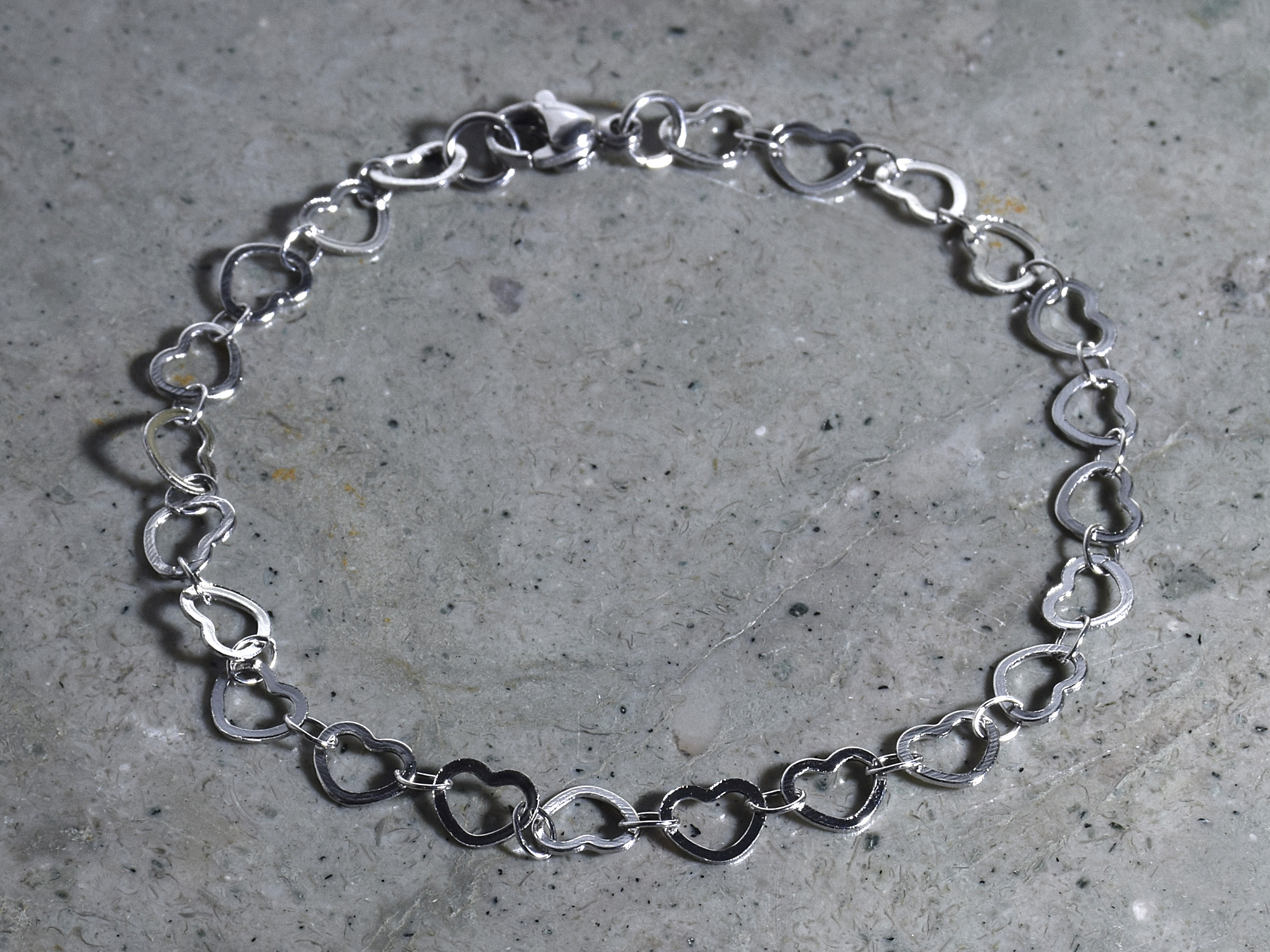 Hjärta Armband i Rostfritt Stål, Hjärtan Accessoar, Kärlek Smycke - 3