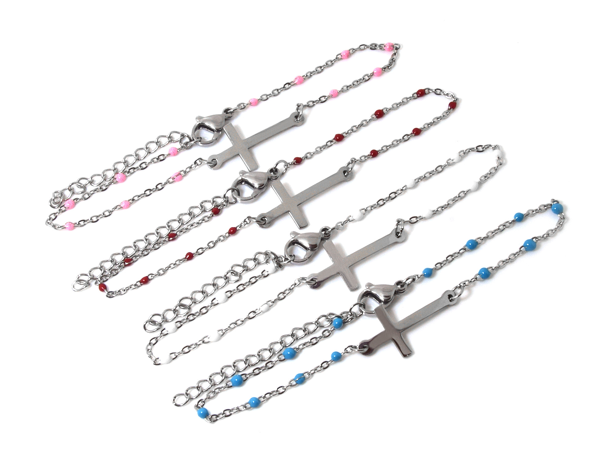 Kors Armband i Rostfritt Stål, Konfirmation Smycke