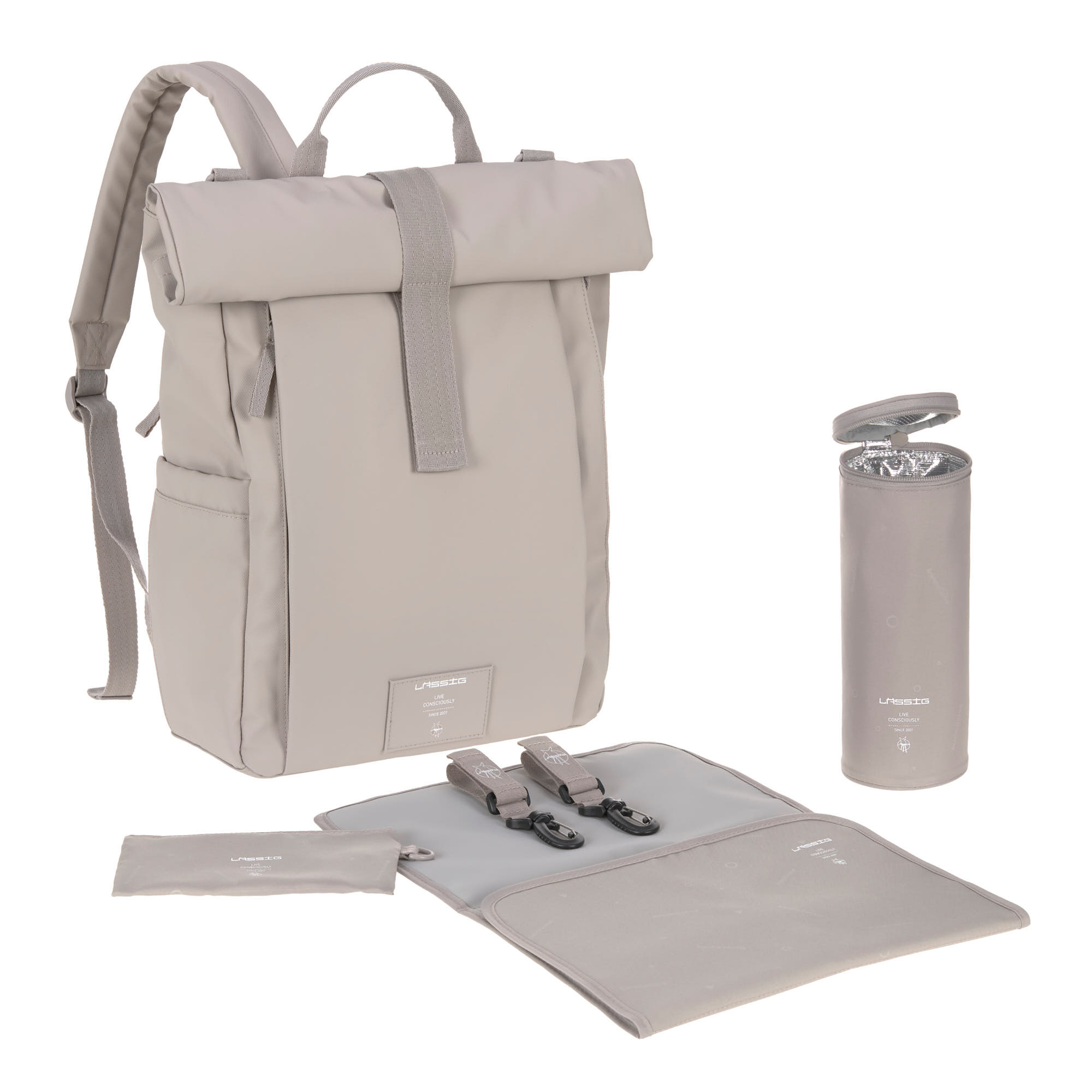 Lässig GRE Rolltop Up Backpack taupe