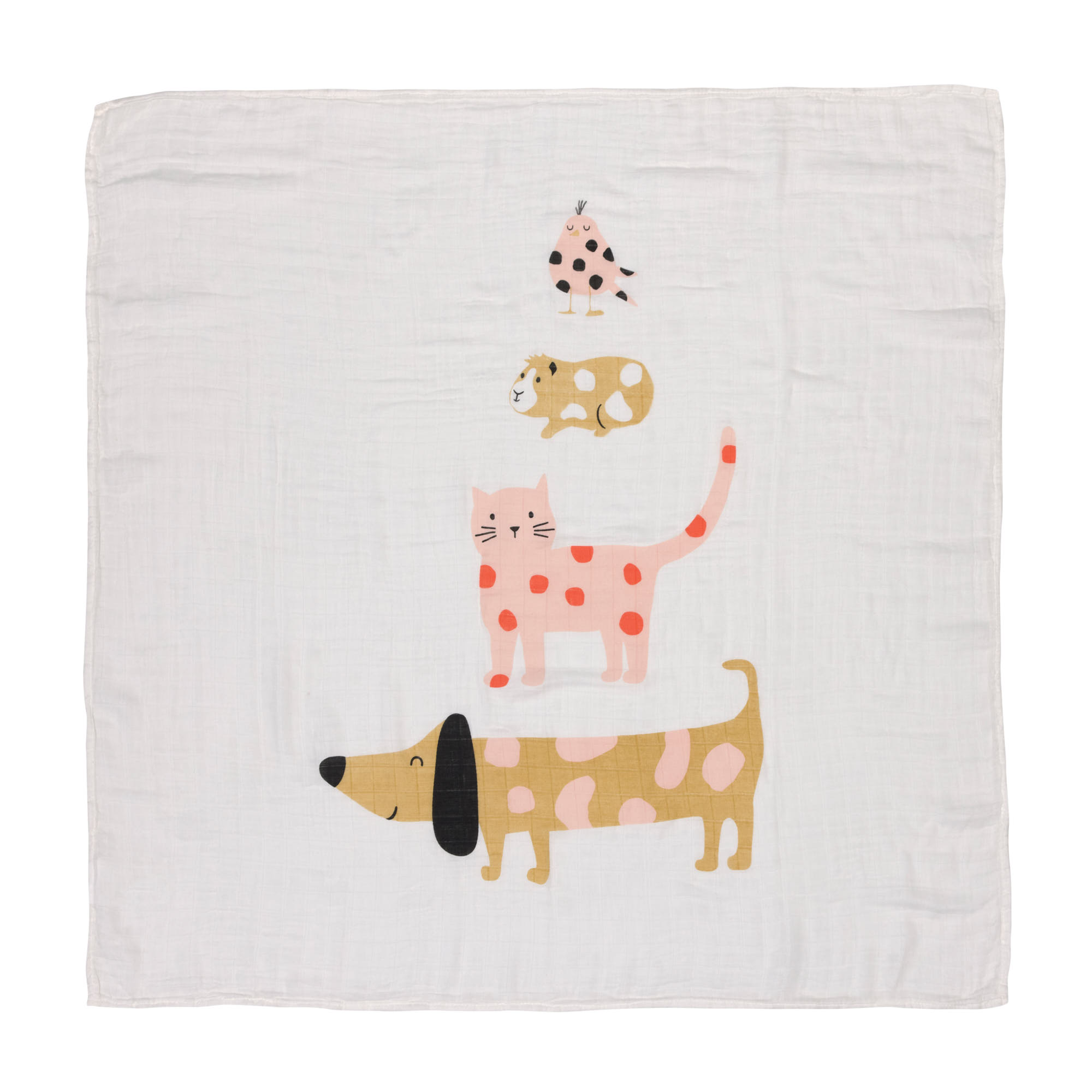 Lässig Heavenly soft Swaddle L Little Mateys spicy orange 3 pcs ass., 80 x 80 cm - 4