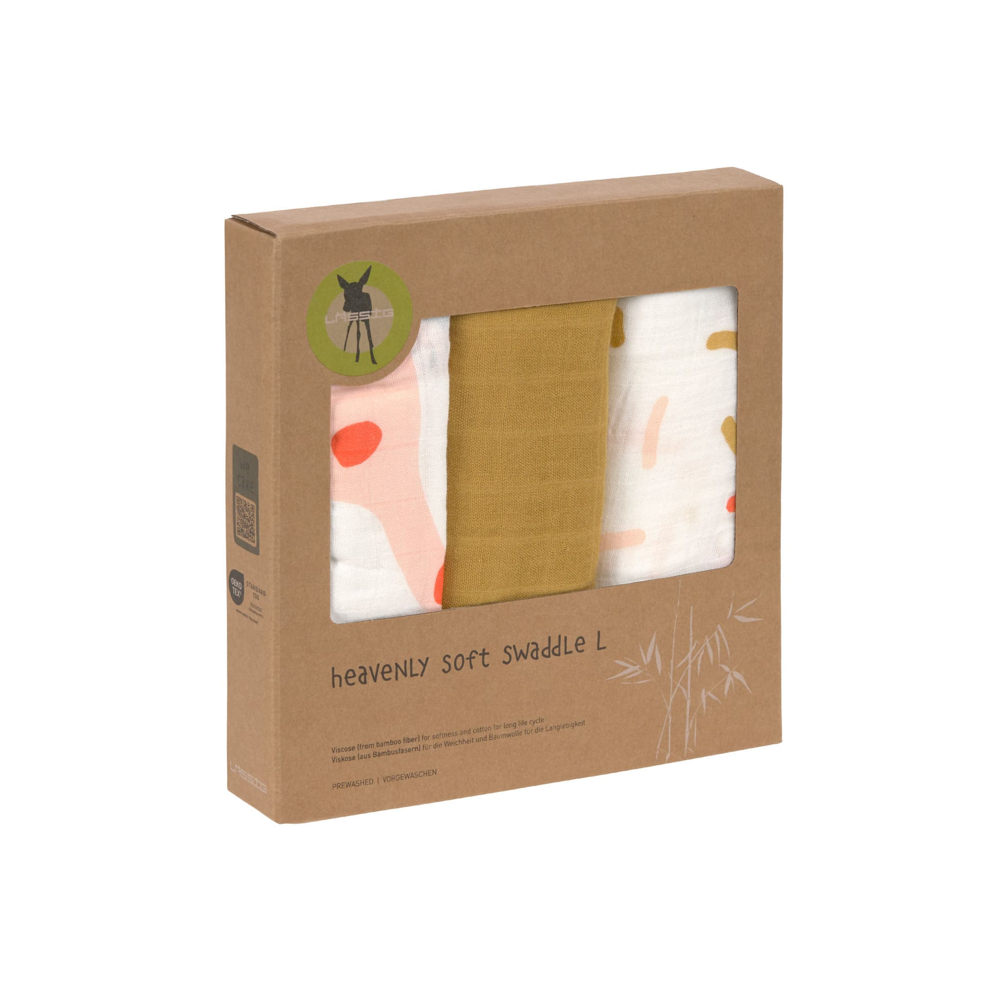 Lässig Heavenly soft Swaddle L Little Mateys spicy orange 3 pcs ass., 80 x 80 cm - 10