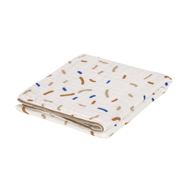 Lässig Heavenly soft Blanket Little Mateys Sprinkles royal blue, 100 x 100 cm - 6