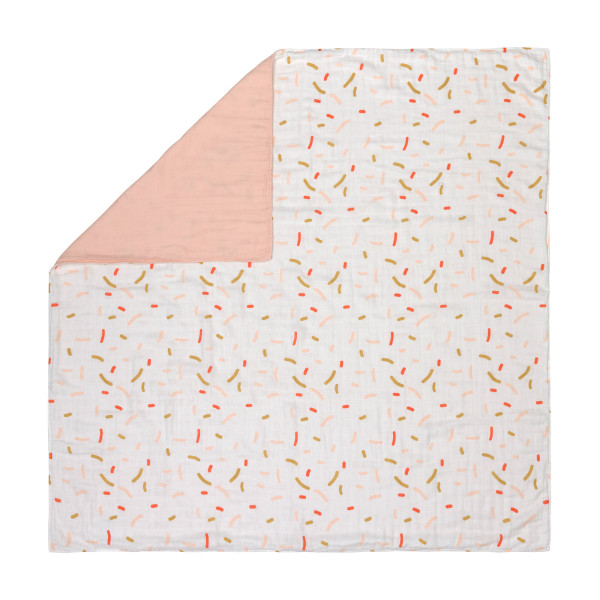 Lässig Heavenly soft Blanket Little Mateys Sprinkles spicy orange, 100 x 100 cm