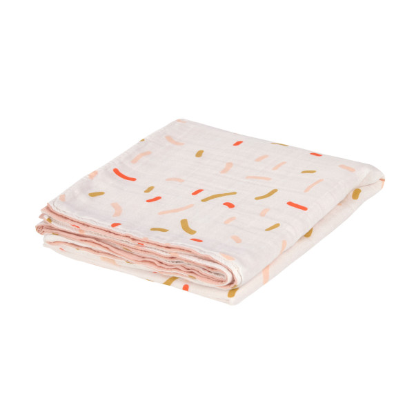 Lässig Heavenly soft Blanket Little Mateys Sprinkles spicy orange, 100 x 100 cm - 3