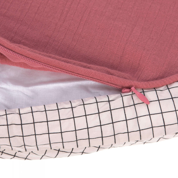 Lässig Seat Cushion Muslin rosewood 100 x 100 cm - 4