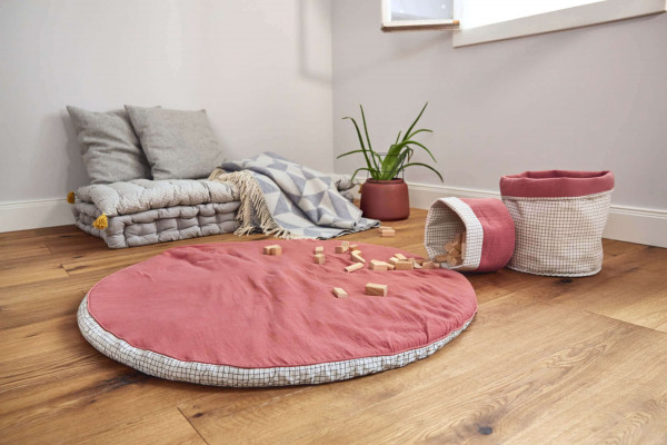 Lässig Seat Cushion Muslin rosewood 100 x 100 cm - 2