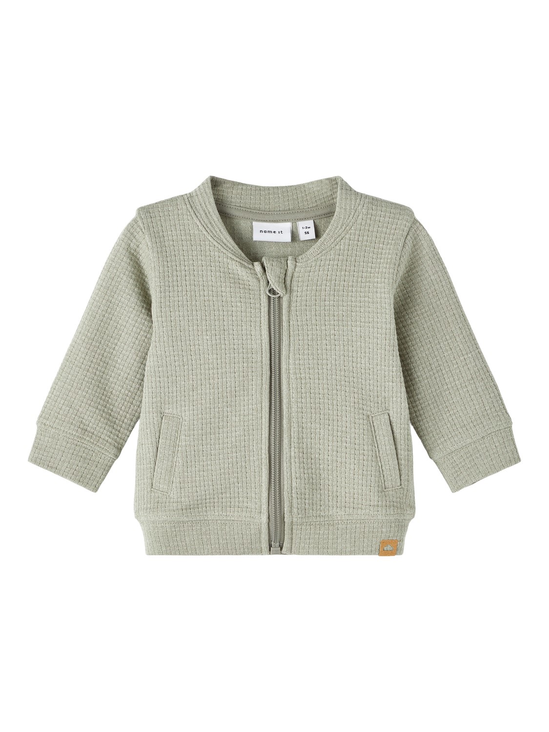 Name it Baby Boy Sweat Cardigan Sage, Storlek 68