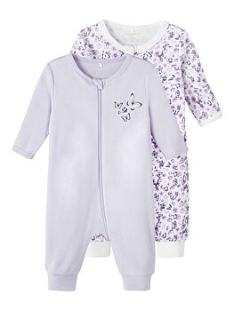 Name it Baby Pyjamas 2-pack Lila, Storlek 56