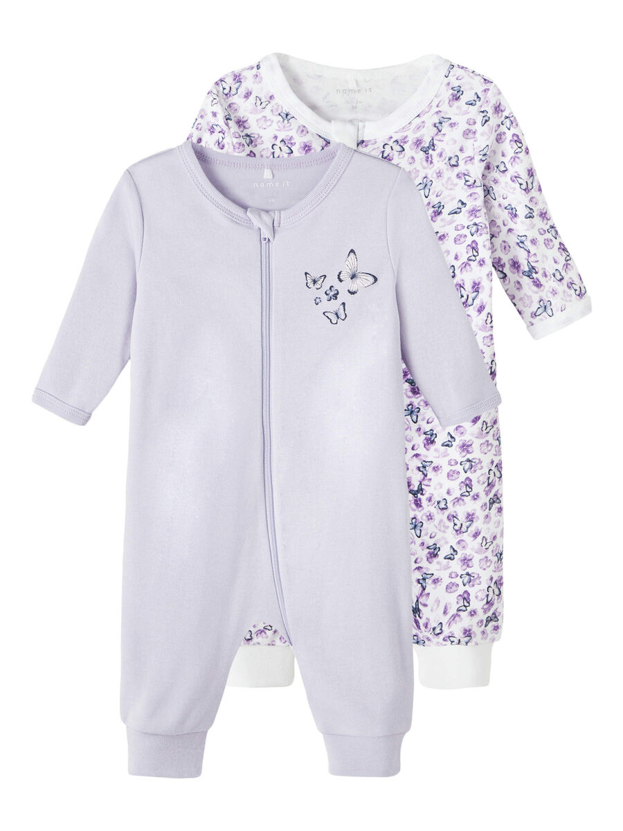 Name it Baby Pyjamas 2-pack Lila, Storlek 74