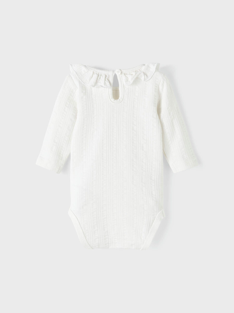 Name it Baby Body Vit med Volang, Storlek 68 - 2