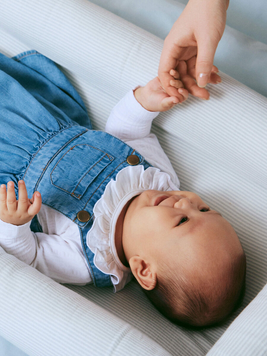 Name it Baby Body Vit med Volang, Storlek 74 - 3